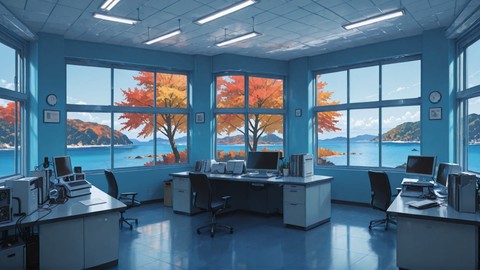 Blue Afternoon Sea Office smartphone wallpaper free download, vertical 9:16 format, Blue, Afternoon, Sea, Autumn