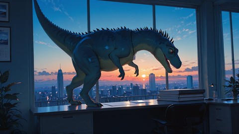 Blue Sunset City Office smartphone wallpaper free download, vertical 9:16 format, Blue, Sunset, City, Summer