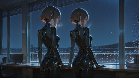 Brown Night Sky Office smartphone wallpaper free download, vertical 9:16 format, Brown, Night, Sky, Winter