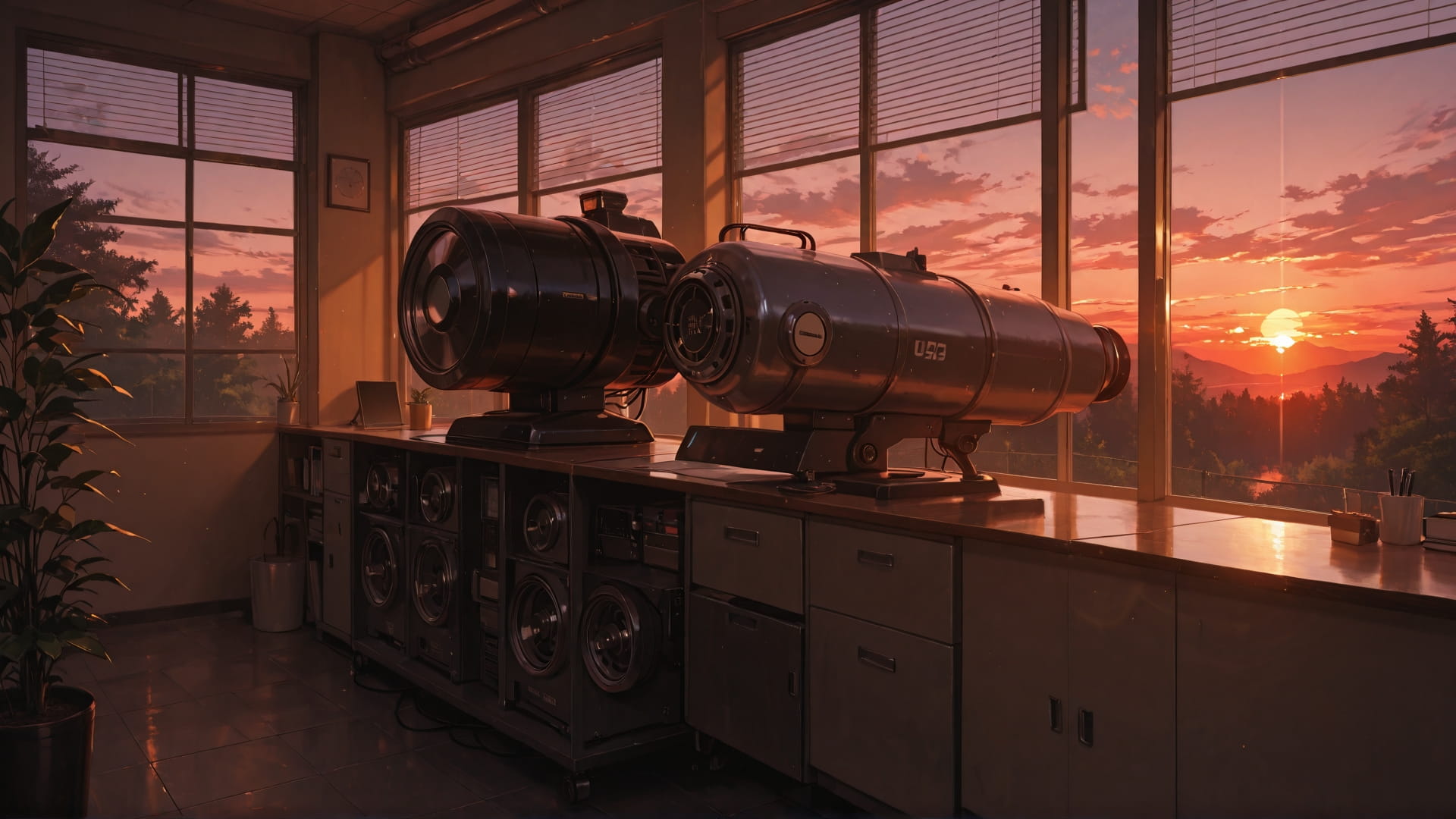 Red Sunset Nature Office smartphone wallpaper free download, vertical 16:9 format, Red, Sunset, Nature, Summer