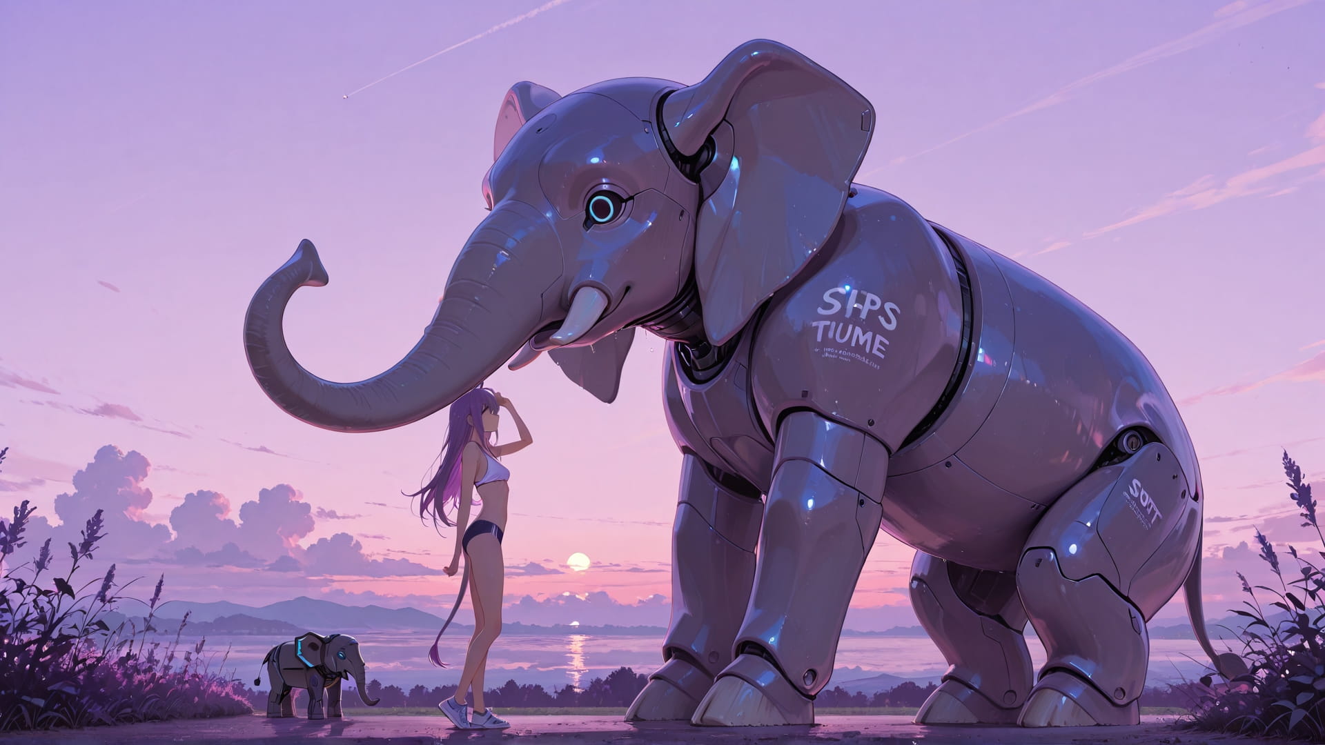 Purple Afternoon Sky OptOutEra smartphone wallpaper free download, vertical 16:9 format, Purple, Afternoon, Sky, Summer