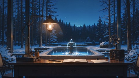 Blue Night Nature PenPals smartphone wallpaper free download, vertical 9:16 format, Blue, Night, Nature, Winter