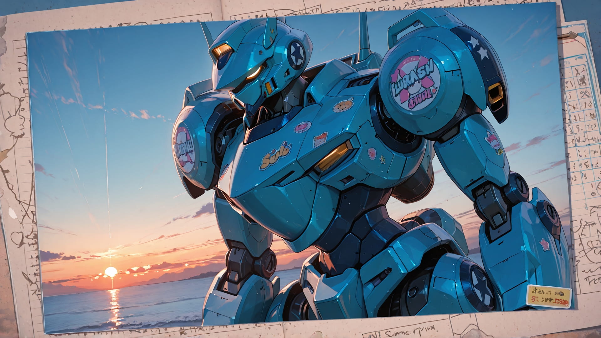 Blue Sunset Sky PenPals smartphone wallpaper free download, vertical 16:9 format, Blue, Sunset, Sky, Summer