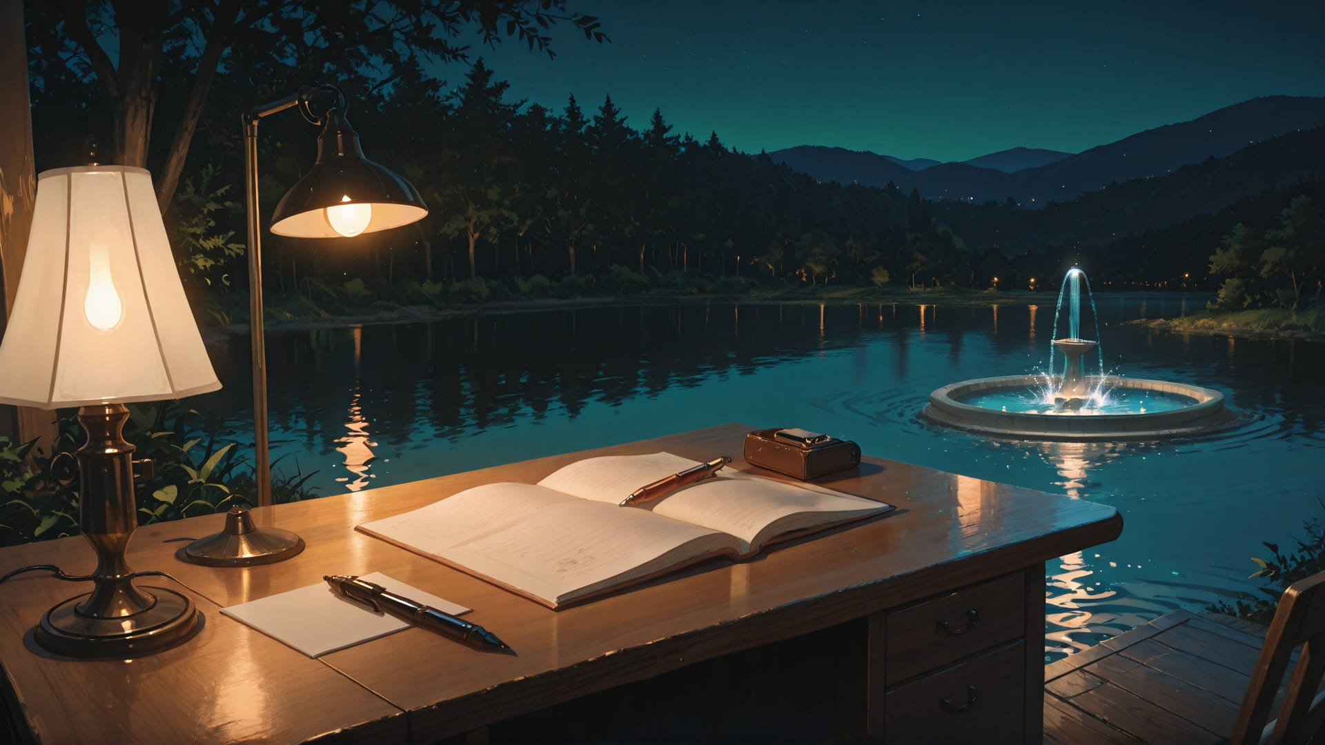 Green Night Sea PenPals smartphone wallpaper free download, vertical 16:9 format, Green, Night, Sea, Summer