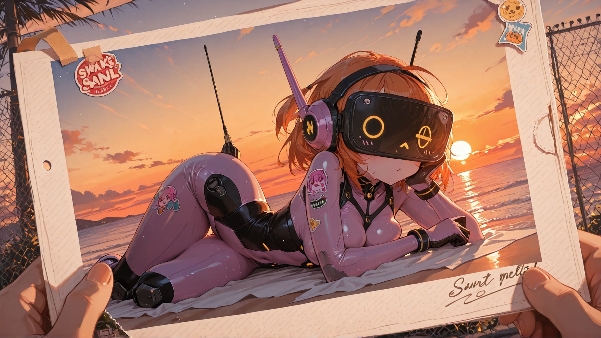 Orange Sunset Sky PenPals smartphone wallpaper free download, vertical 9:16 format, Orange, Sunset, Sky, Summer