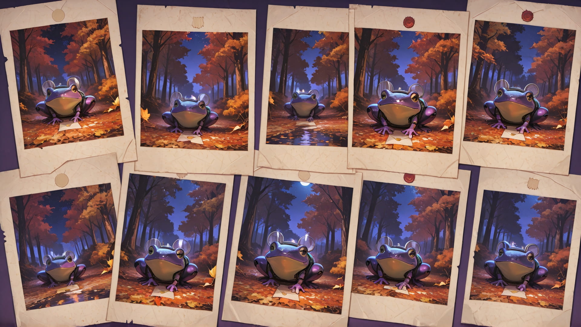 Purple Night Nature PenPals smartphone wallpaper free download, vertical 16:9 format, Purple, Night, Nature, Autumn