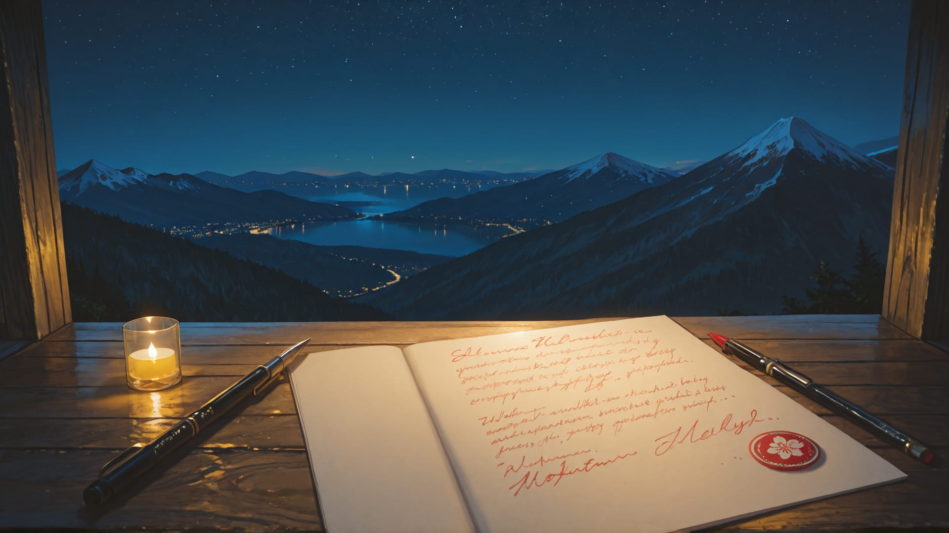 Yellow Night Mountain PenPals smartphone wallpaper free download, vertical 16:9 format, Yellow, Night, Mountain, Summer 001