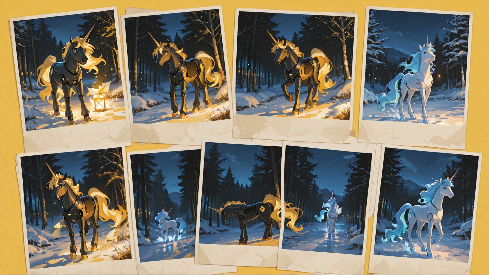 Yellow Night Nature PenPals smartphone wallpaper free download, vertical 16:9 format, Yellow, Night, Nature, Winter