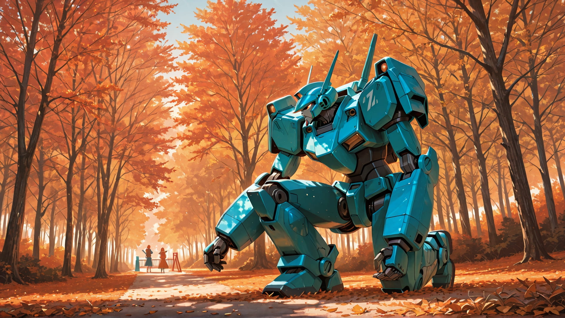 Orange Afternoon Nature PromptPlayground smartphone wallpaper free download, vertical 16:9 format, Orange, Afternoon, Nature, Autumn