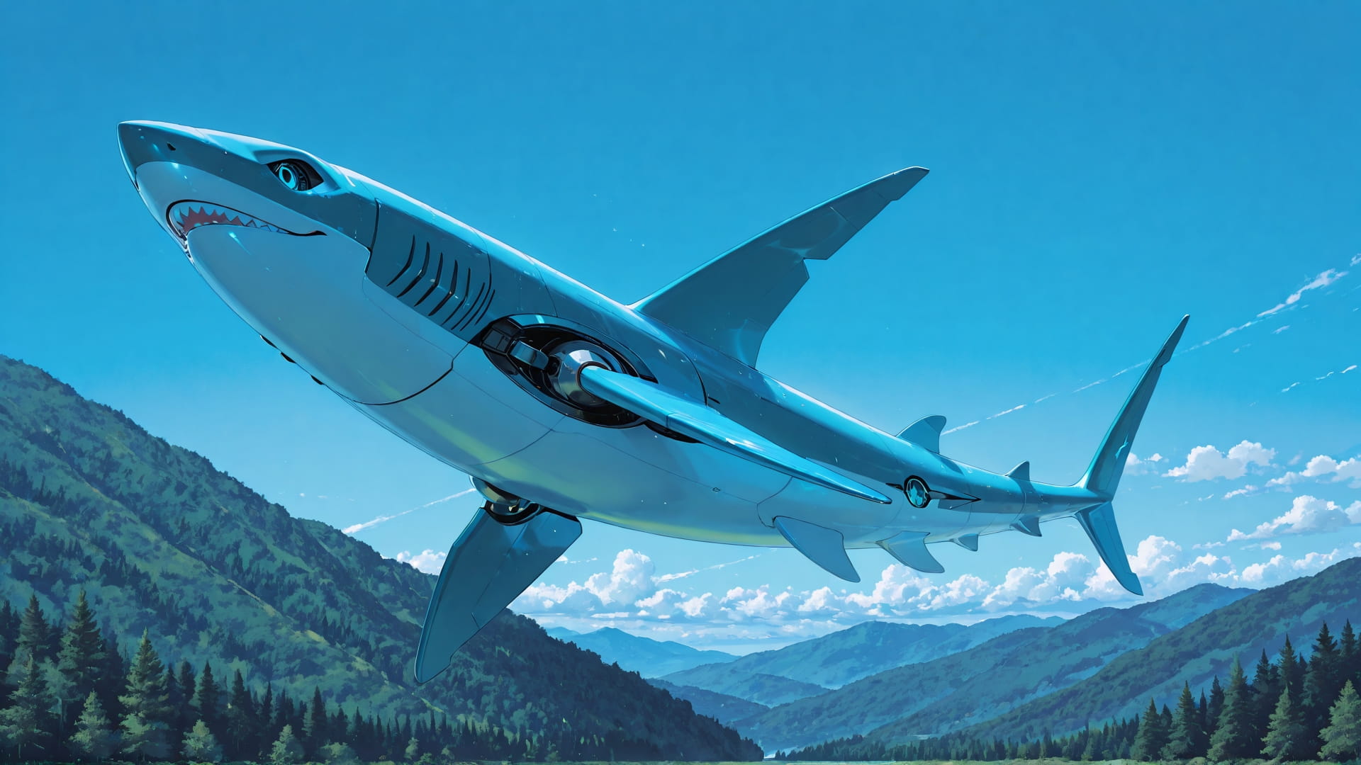 Blue Afternoon Nature RealityWarp smartphone wallpaper free download, vertical 16:9 format, Blue, Afternoon, Nature, Summer