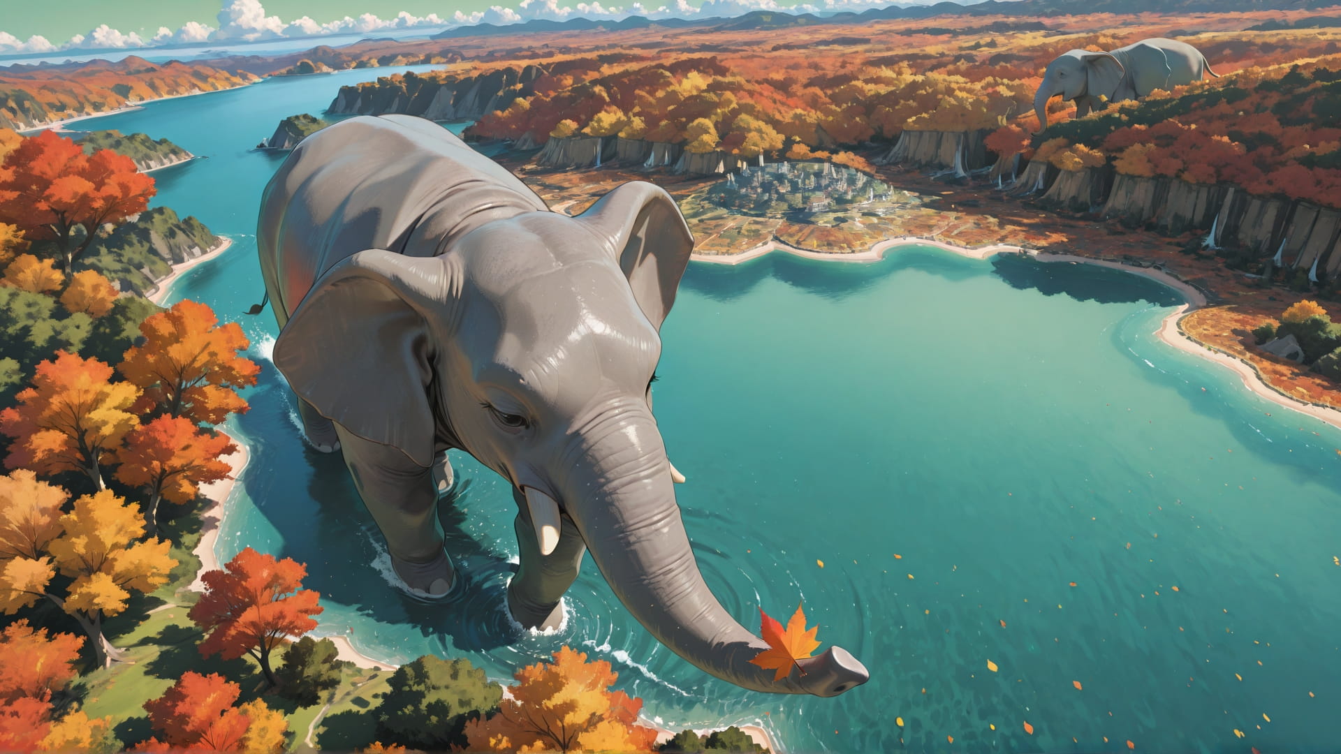 Green Afternoon Sea RealityWarp smartphone wallpaper free download, vertical 16:9 format, Green, Afternoon, Sea, Autumn