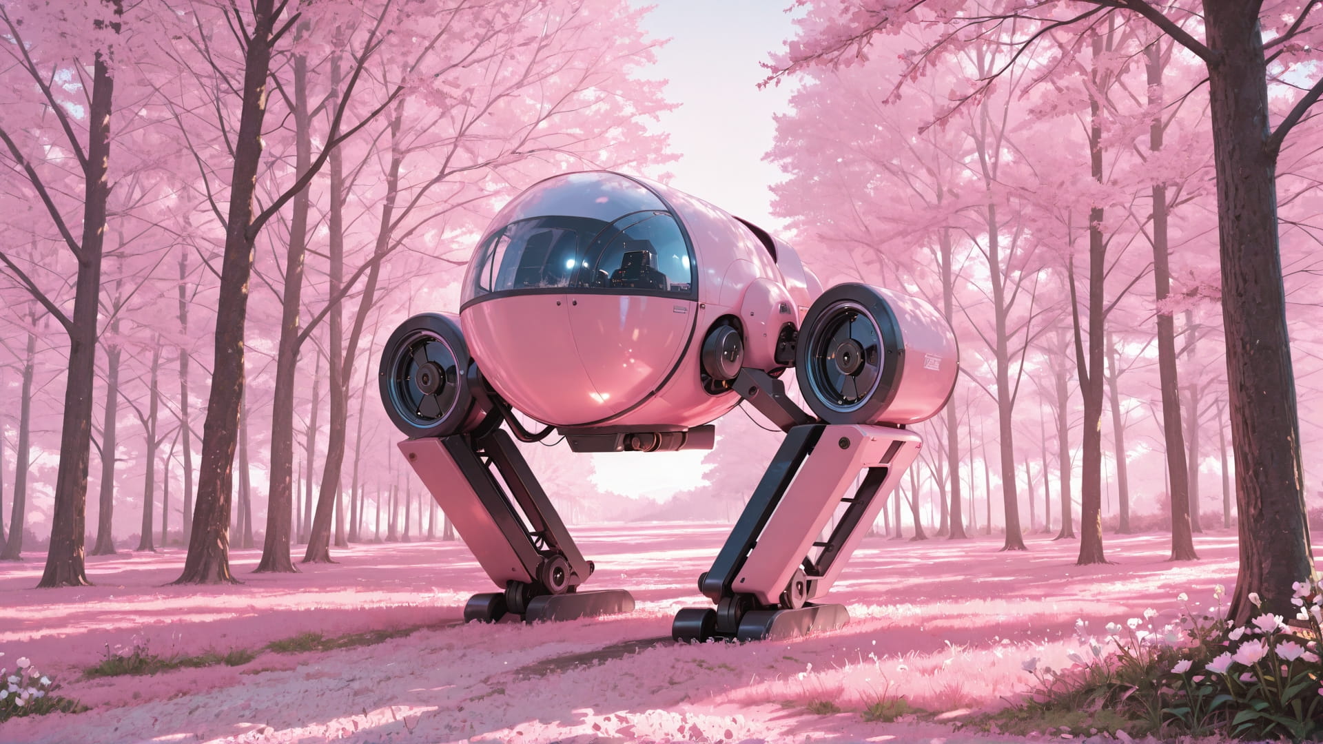 Pink Afternoon Nature RealityWarp smartphone wallpaper free download, vertical 16:9 format, Pink, Afternoon, Nature, Spring