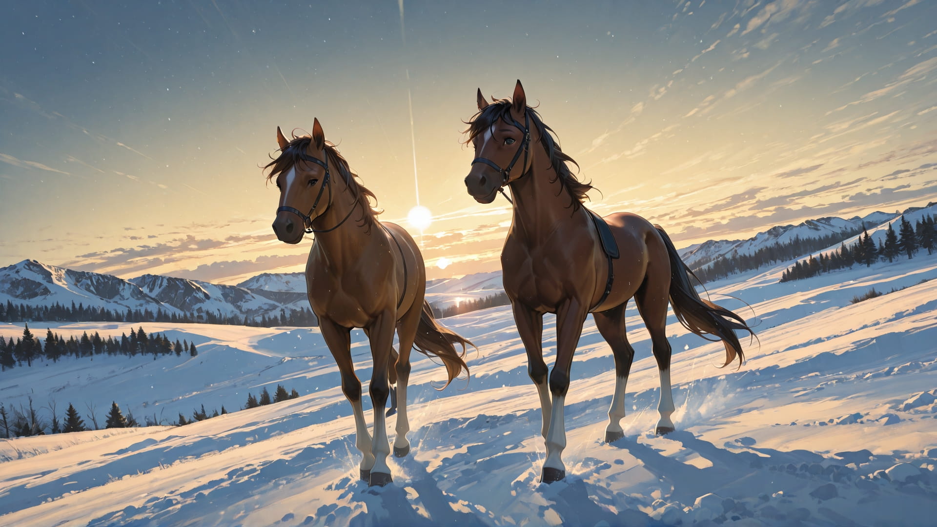 Yellow Afternoon Sky RealityWarp smartphone wallpaper free download, vertical 16:9 format, Yellow, Afternoon, Sky, Winter