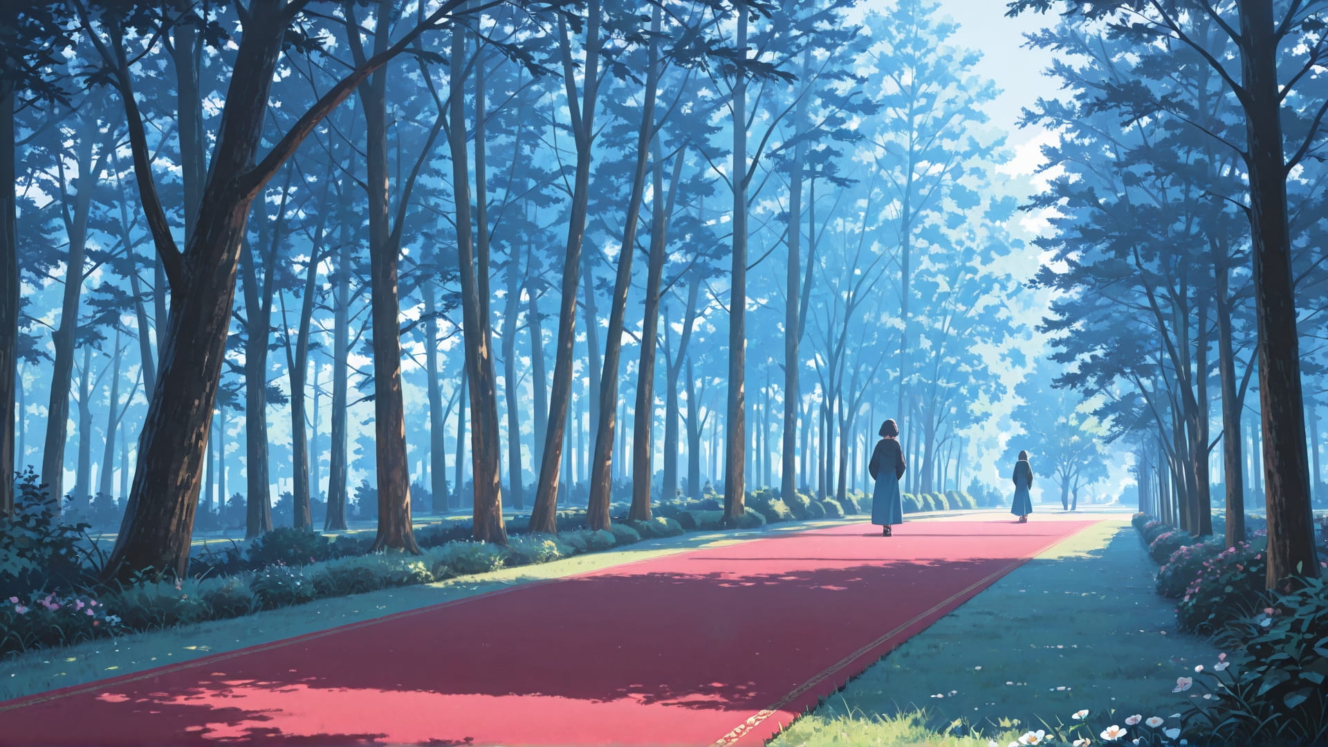 Blue Afternoon Nature RedCarpet smartphone wallpaper free download, vertical 16:9 format, Blue, Afternoon, Nature, Spring 001