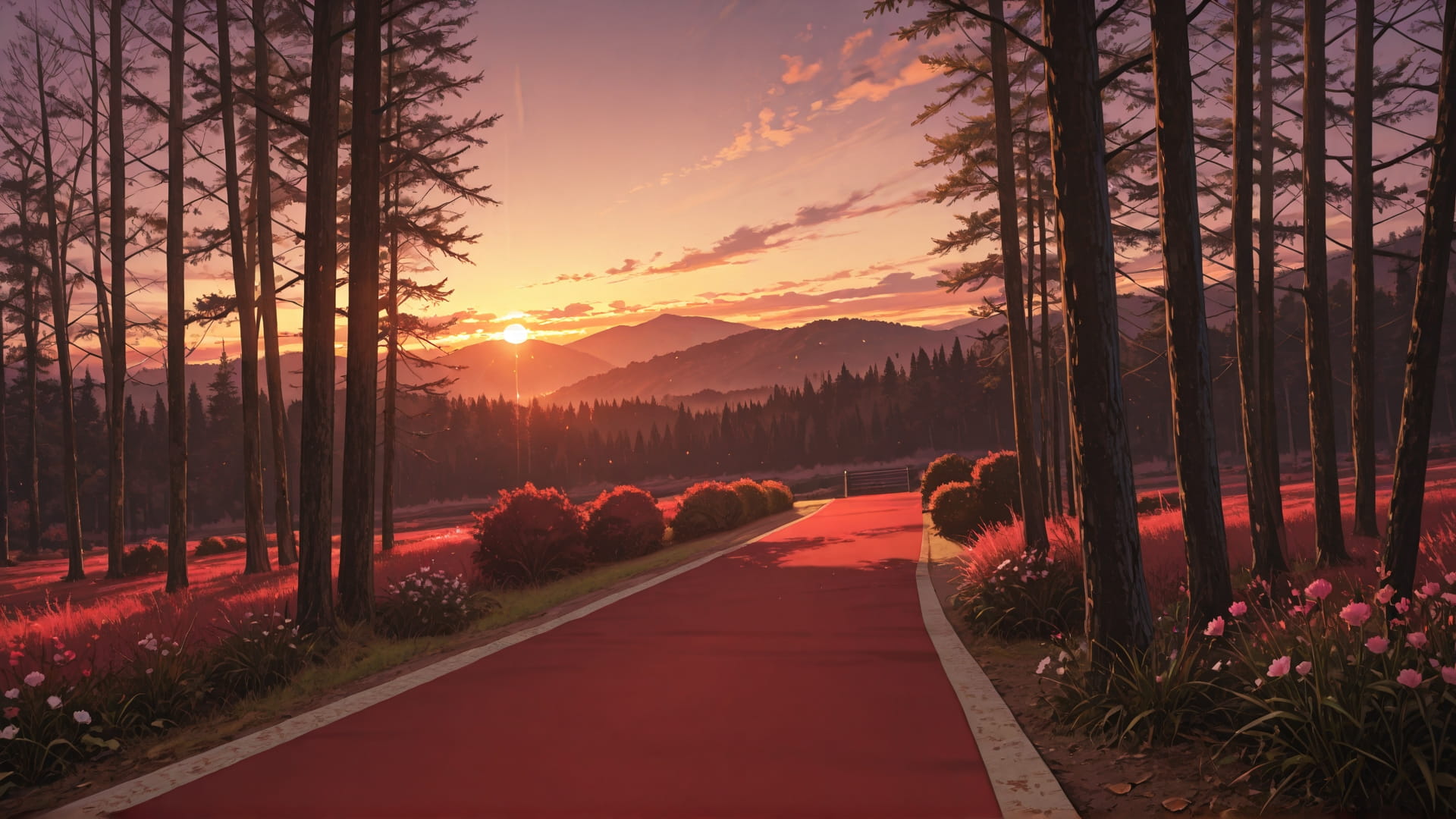 Brown Sunset Nature RedCarpet smartphone wallpaper free download, vertical 16:9 format, Brown, Sunset, Nature, Spring 001