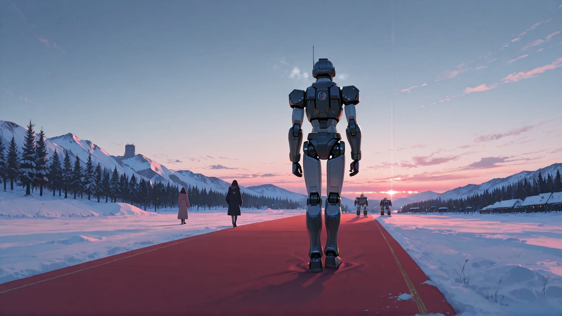 Pink Afternoon Sky RedCarpet smartphone wallpaper free download, vertical 16:9 format, Pink, Afternoon, Sky, Winter