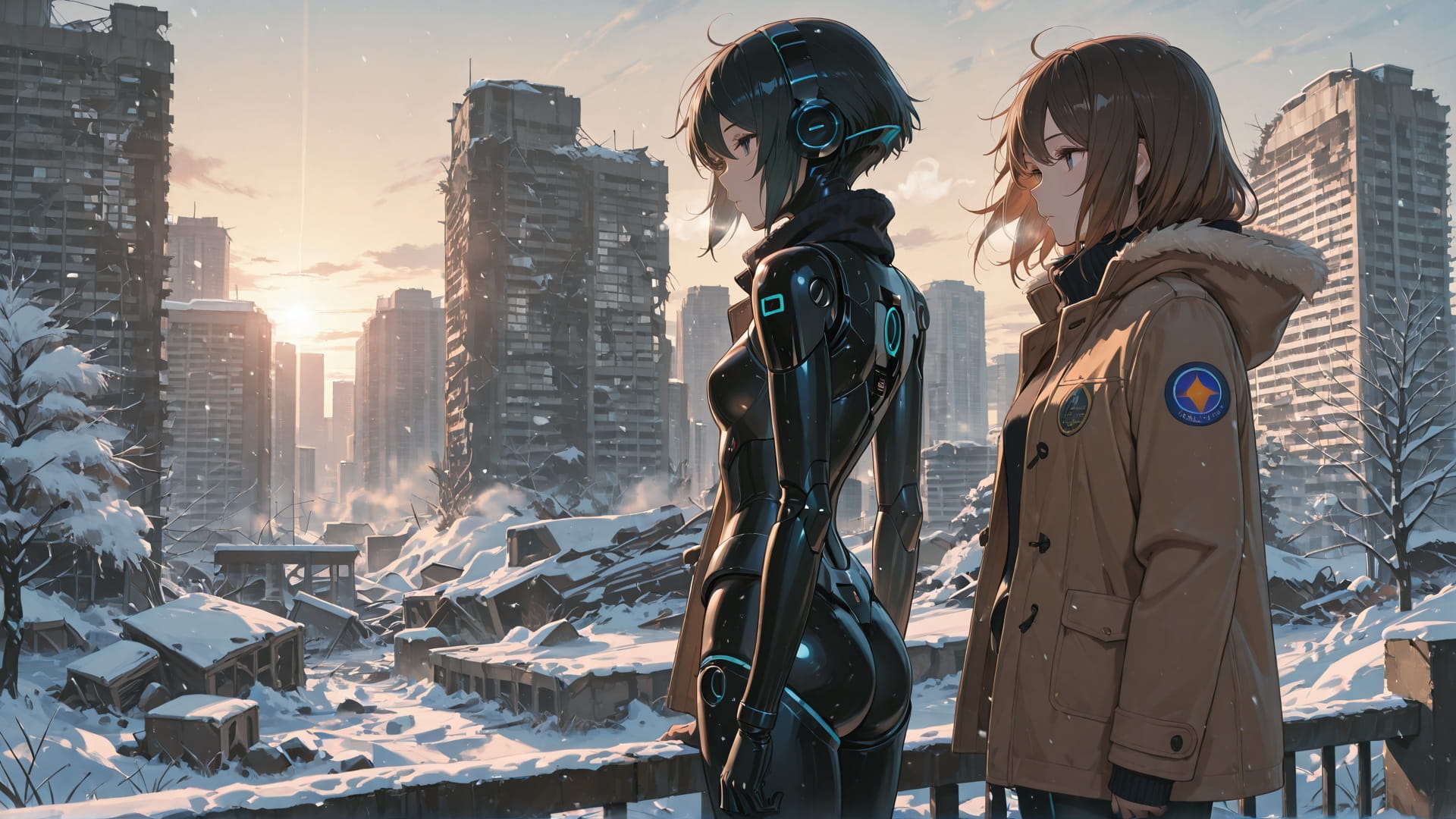 Brown Afternoon City Ruins smartphone wallpaper free download, vertical 16:9 format, Brown, Afternoon, City, Winter