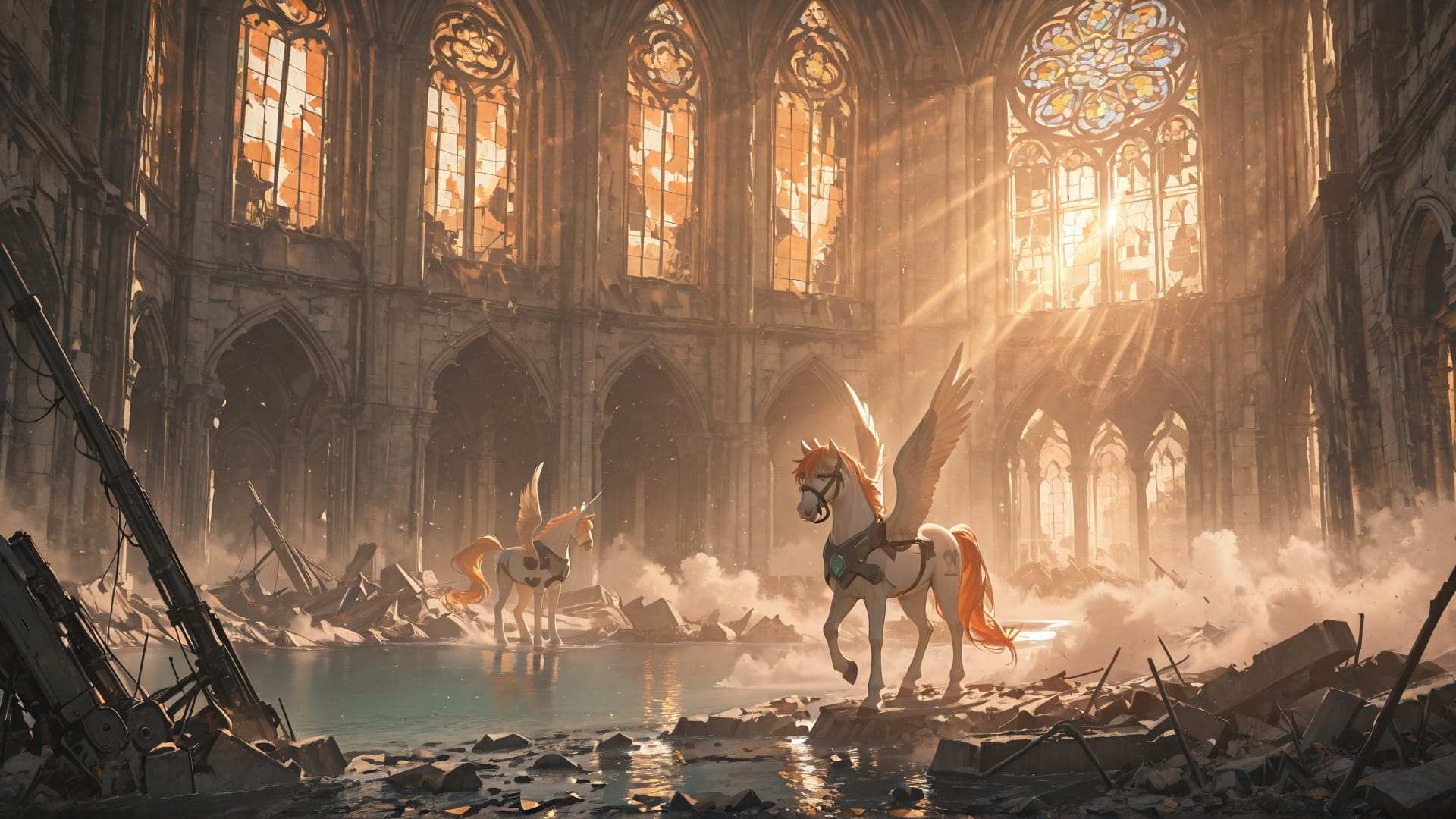 Orange Afternoon Sea Ruins smartphone wallpaper free download, vertical 16:9 format, Orange, Afternoon, Sea, Spring