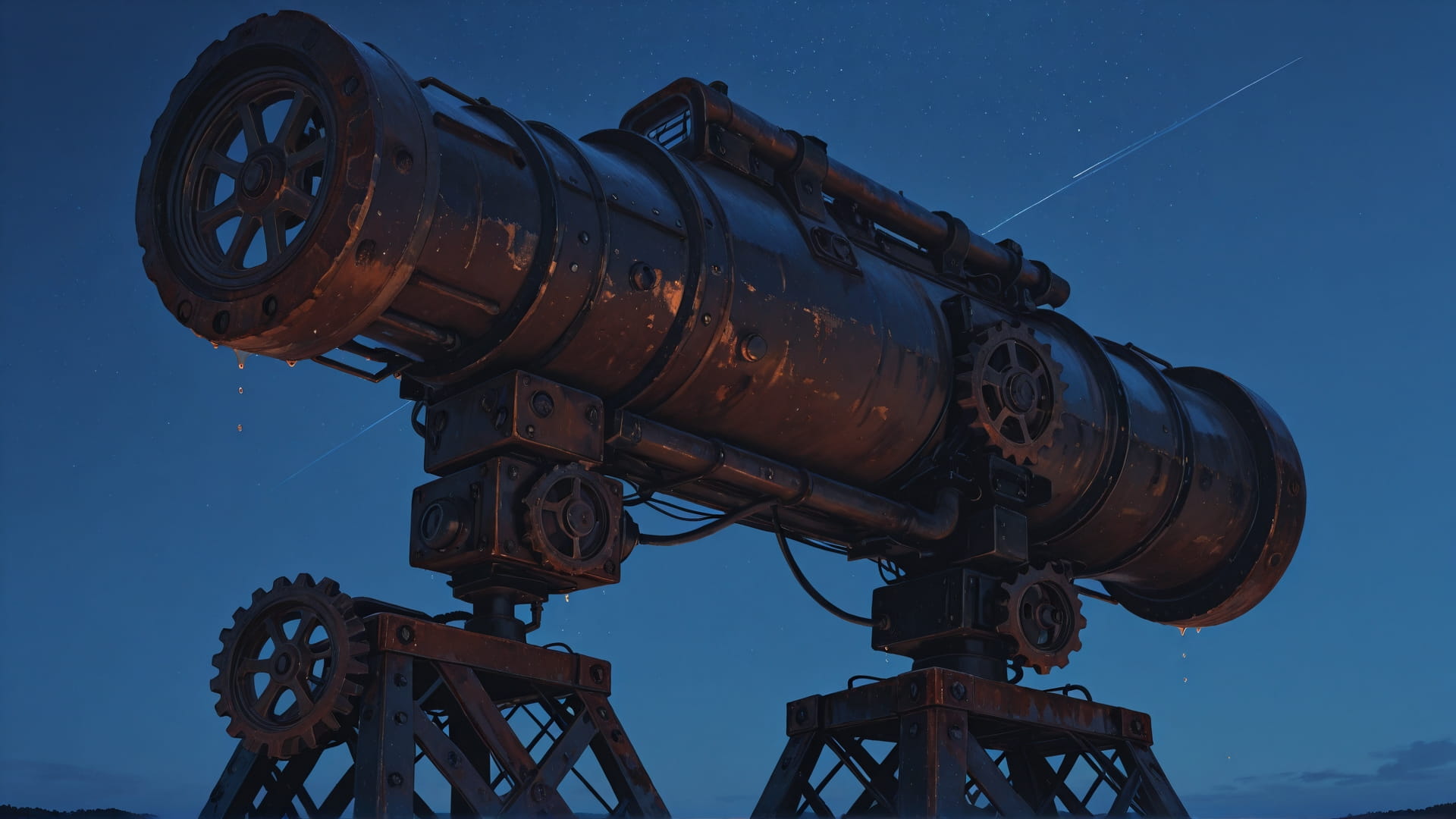 Blue Night Sky Rust smartphone wallpaper free download, vertical 16:9 format, Blue, Night, Sky, Summer