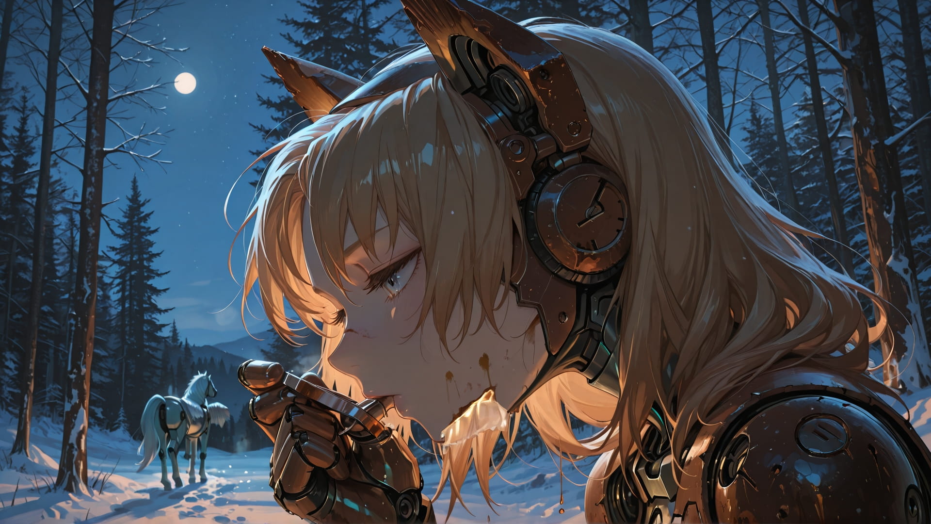 Brown Night Nature Rust smartphone wallpaper free download, vertical 9:16 format, Brown, Night, Nature, Winter