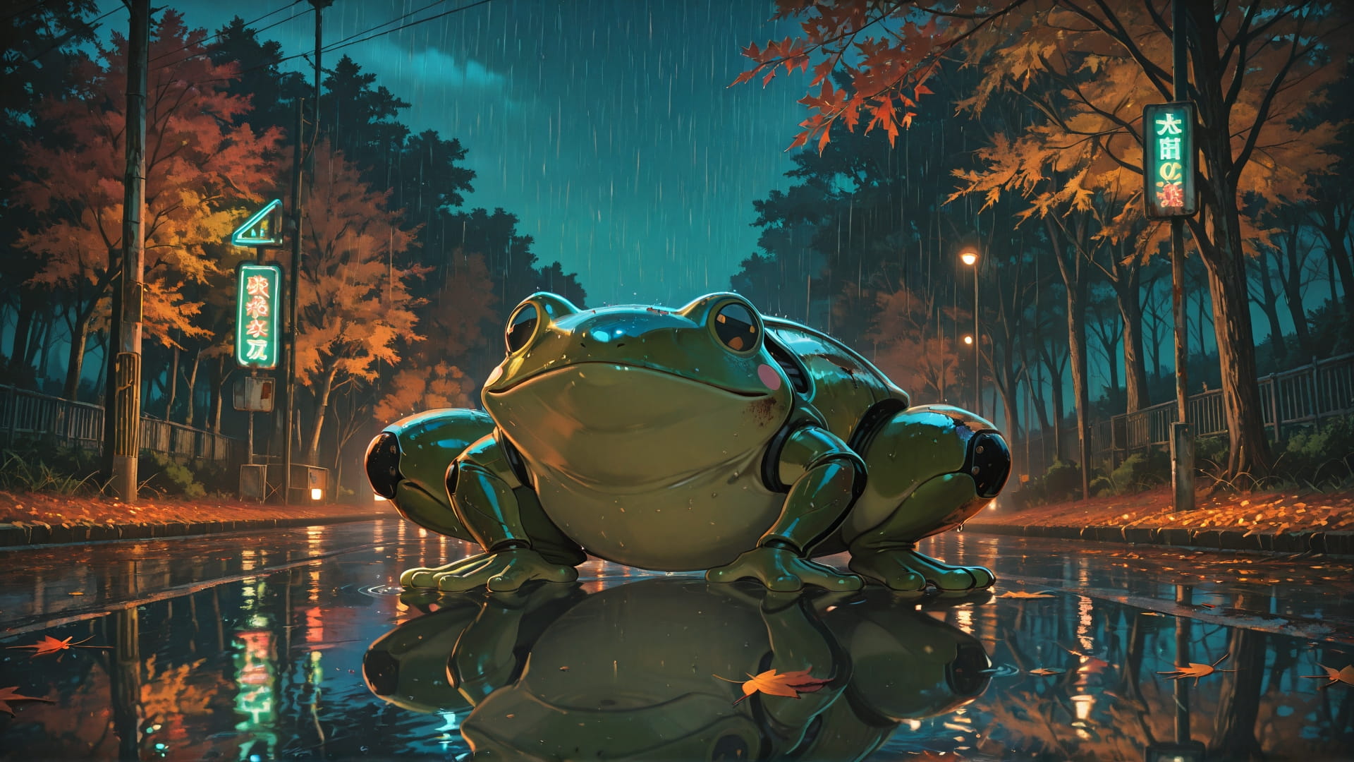 Green Night Nature Rust smartphone wallpaper free download, vertical 16:9 format, Green, Night, Nature, Autumn