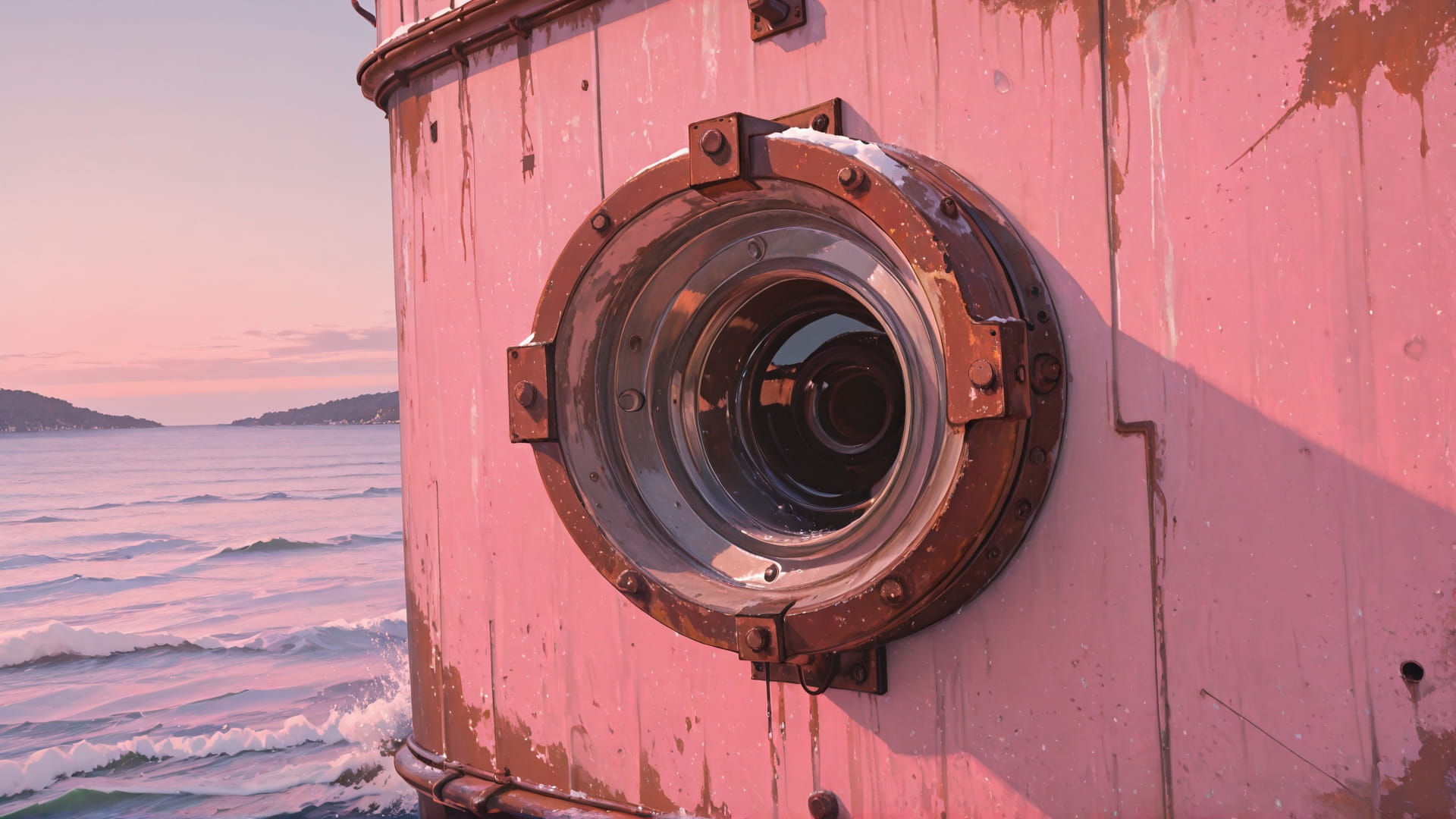 Pink Afternoon Nature Rust smartphone wallpaper free download, vertical 16:9 format, Pink, Afternoon, Nature, Winter 001