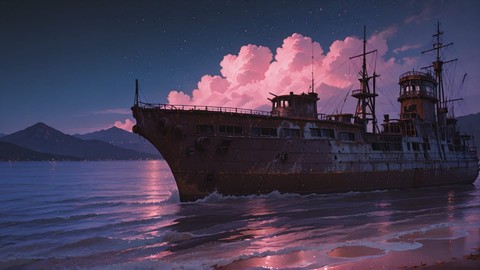 Pink Night Mountain Rust smartphone wallpaper free download, vertical 9:16 format, Pink, Night, Mountain, Autumn 001