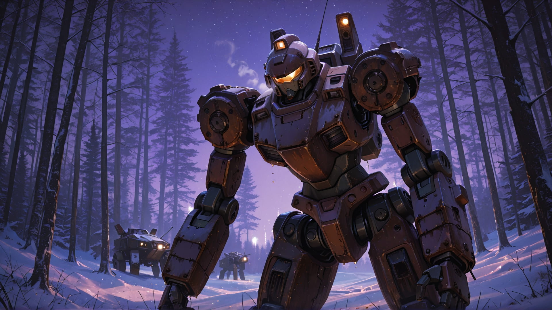 Purple Night Nature Rust smartphone wallpaper free download, vertical 16:9 format, Purple, Night, Nature, Winter