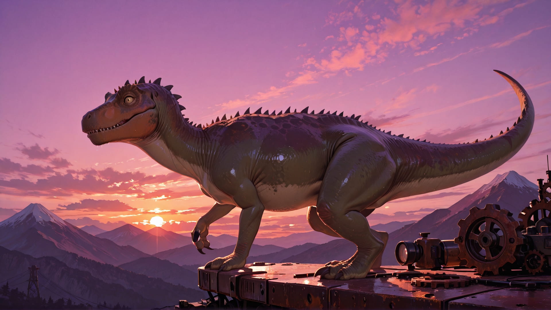 Purple Sunset Mountain Rust smartphone wallpaper free download, vertical 16:9 format, Purple, Sunset, Mountain, Summer