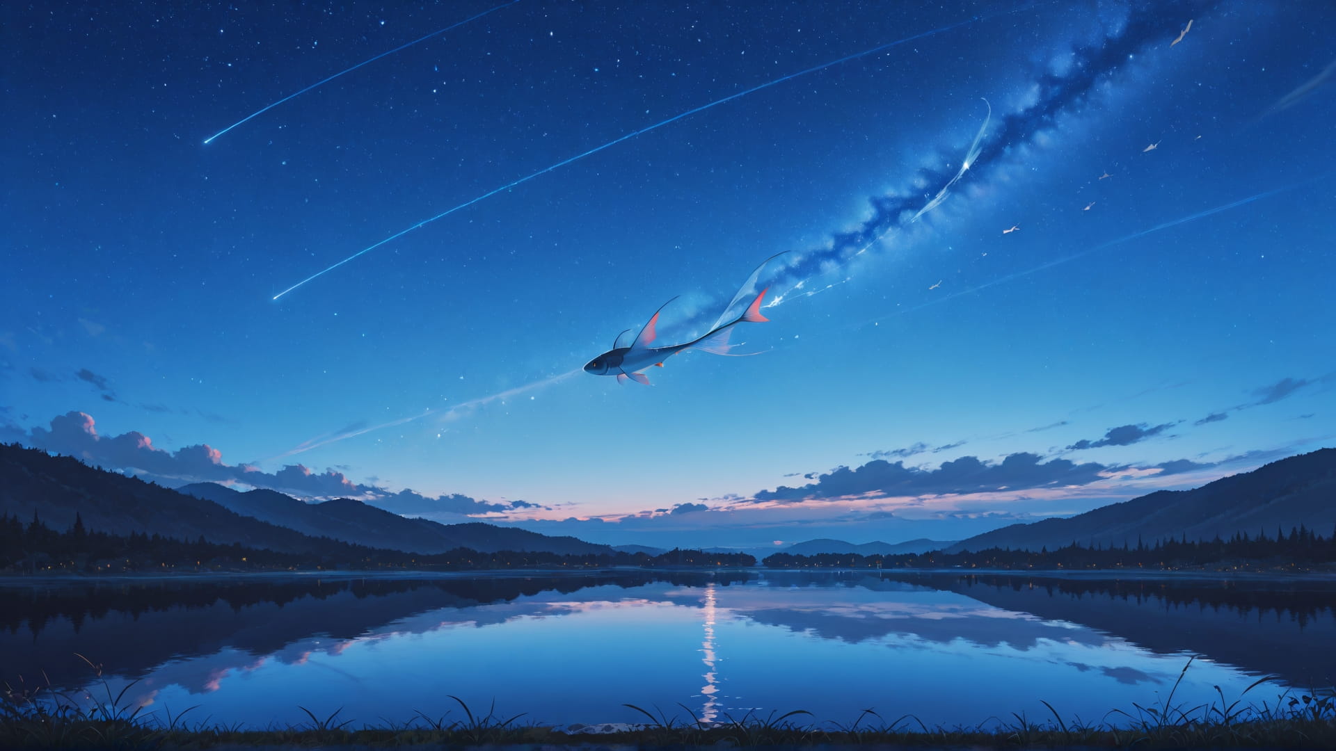 Blue Afternoon Sea StarrySky smartphone wallpaper free download, vertical 16:9 format, Blue, Afternoon, Sea, Spring