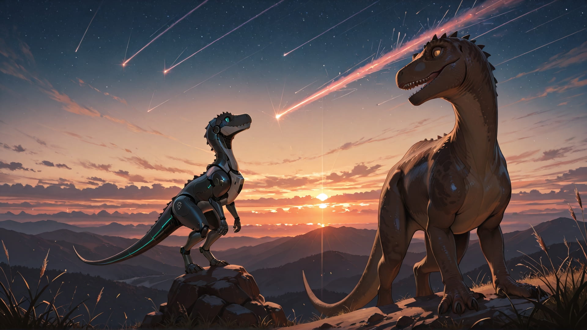 Brown Sunset Sky StarrySky smartphone wallpaper free download, vertical 16:9 format, Brown, Sunset, Sky, Summer