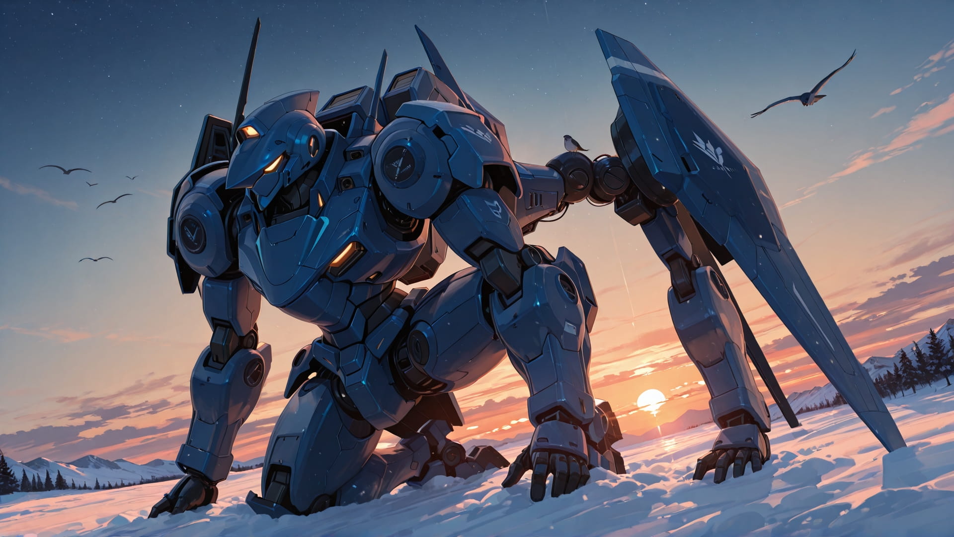 Orange Sunset Sky StarrySky smartphone wallpaper free download, vertical 16:9 format, Orange, Sunset, Sky, Winter