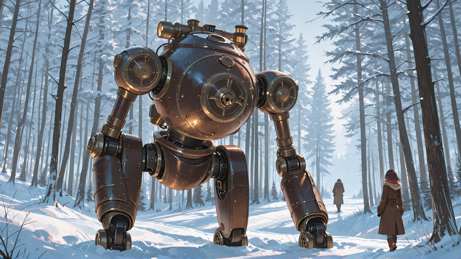 Brown Afternoon Nature Steampunk smartphone wallpaper free download, vertical 16:9 format, Brown, Afternoon, Nature, Winter