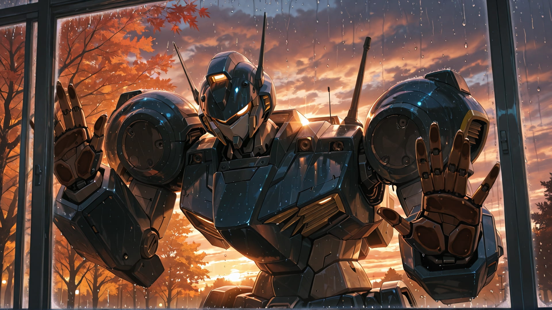 Brown Sunset Sky Storm smartphone wallpaper free download, vertical 16:9 format, Brown, Sunset, Sky, Autumn