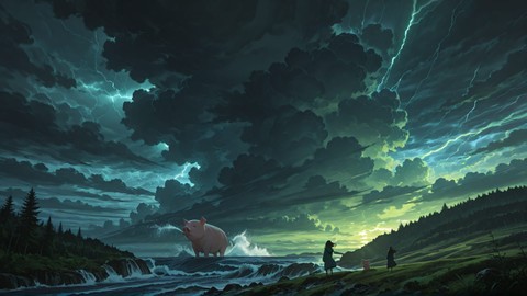 Green Afternoon Nature Storm smartphone wallpaper free download, vertical 9:16 format, Green, Afternoon, Nature, Spring