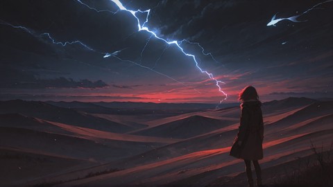 Red Night Nature Storm smartphone wallpaper free download, vertical 9:16 format, Red, Night, Nature, Winter