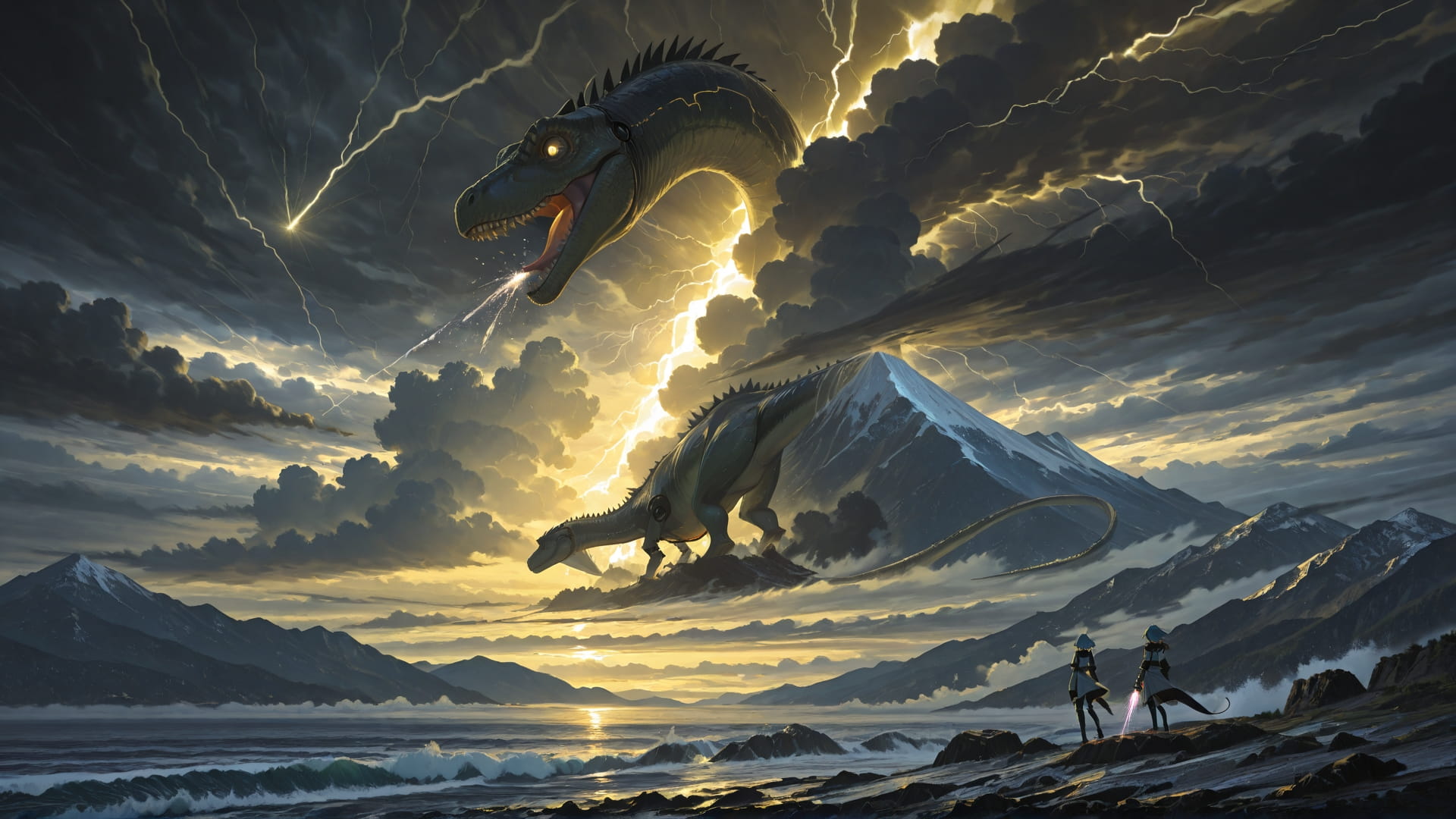 Yellow Afternoon Mountain Storm smartphone wallpaper free download, vertical 16:9 format, Yellow, Afternoon, Mountain, Spring