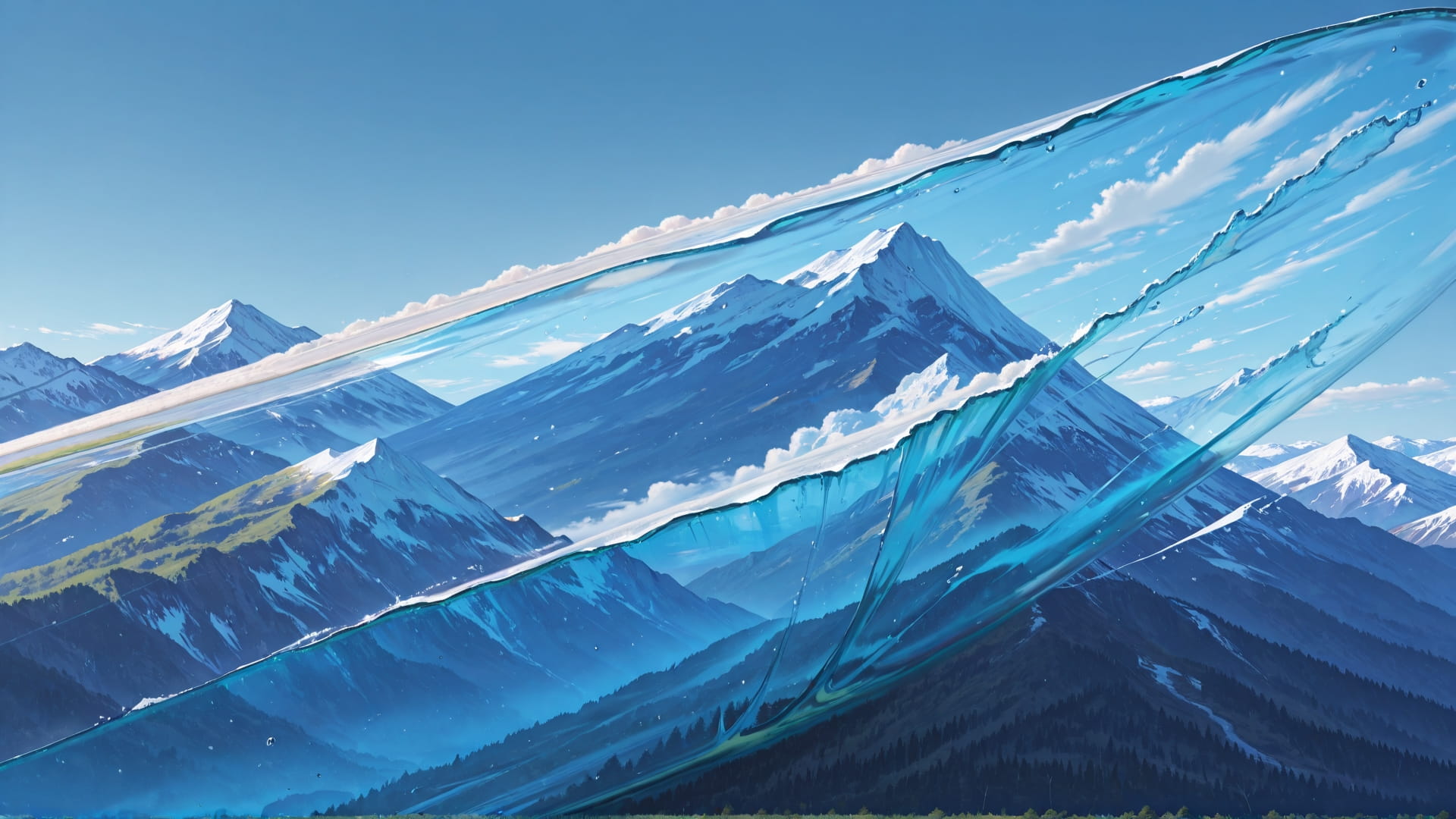 Blue Afternoon Mountain TextureCheck smartphone wallpaper free download, vertical 16:9 format, Blue, Afternoon, Mountain, Spring 001