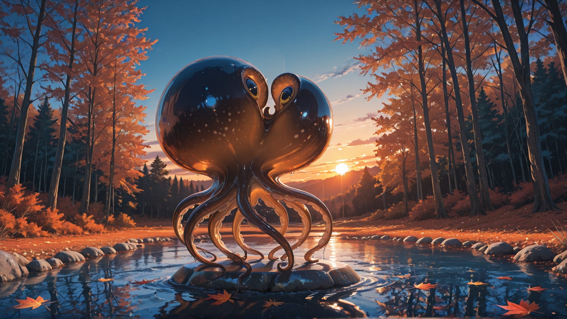 Blue Sunset Nature TextureCheck smartphone wallpaper free download, vertical 16:9 format, Blue, Sunset, Nature, Autumn