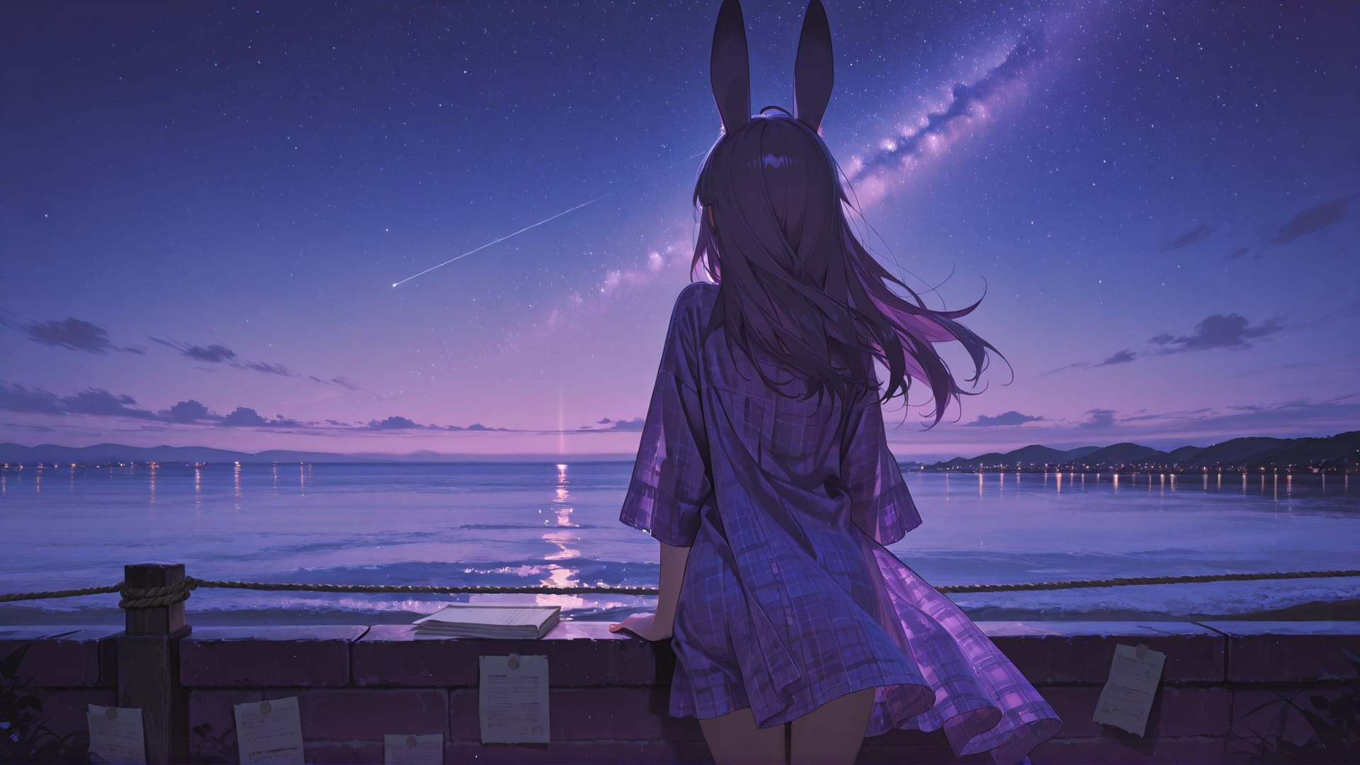 Purple Night Sky TextureCheck smartphone wallpaper free download, vertical 16:9 format, Purple, Night, Sky, Summer