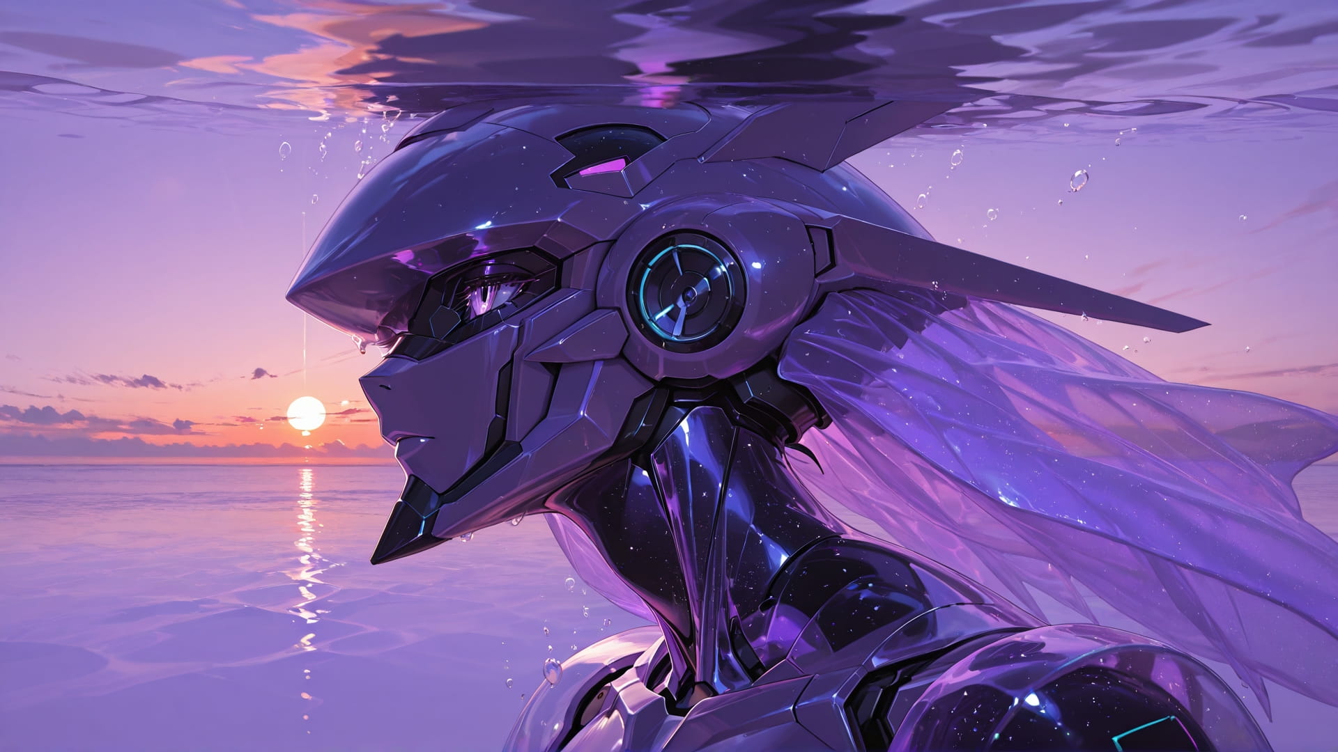 Purple Sunset Sea TextureCheck smartphone wallpaper free download, vertical 16:9 format, Purple, Sunset, Sea, Summer