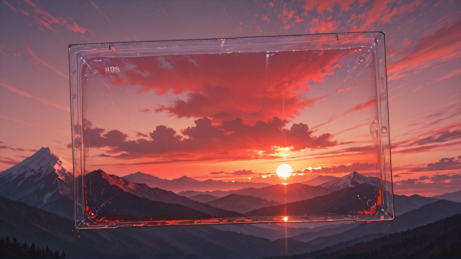 Red Sunset Mountain TextureCheck smartphone wallpaper free download, vertical 16:9 format, Red, Sunset, Mountain, Summer 001