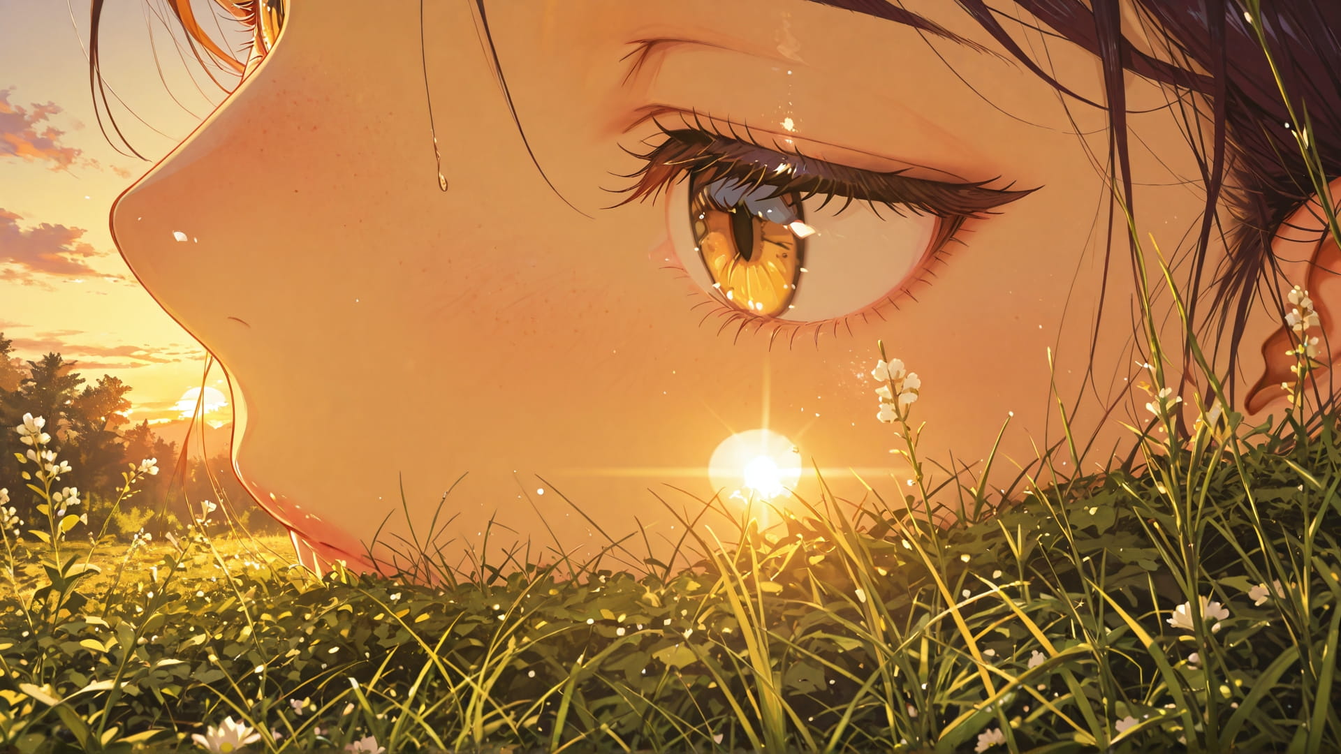 Yellow Sunset Nature TextureCheck smartphone wallpaper free download, vertical 16:9 format, Yellow, Sunset, Nature, Spring 001