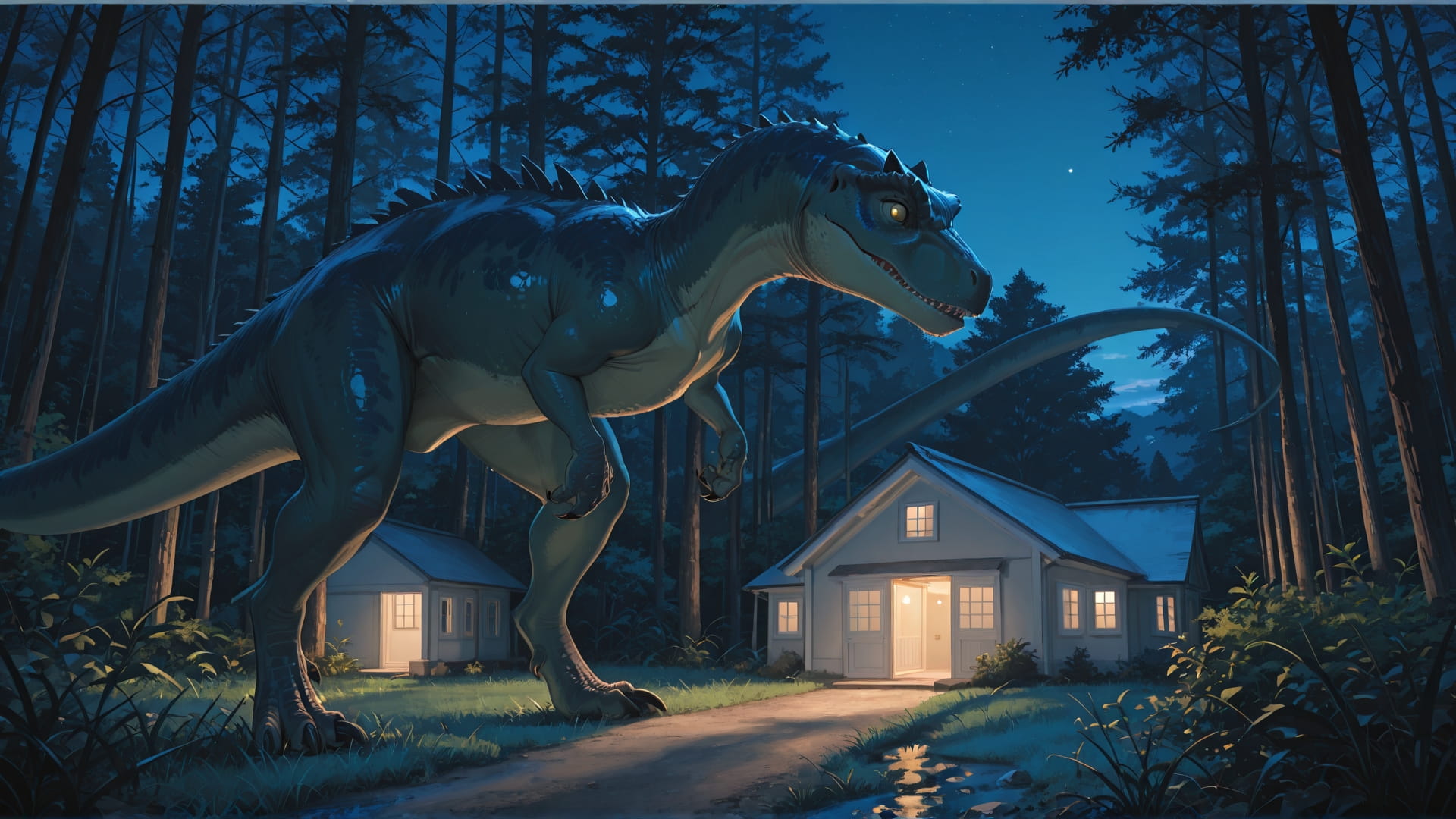 Blue Night Nature USA smartphone wallpaper free download, vertical 16:9 format, Blue, Night, Nature, Summer