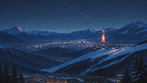 Brown Night Mountain USA smartphone wallpaper free download, vertical 9:16 format, Brown, Night, Mountain, Winter 001