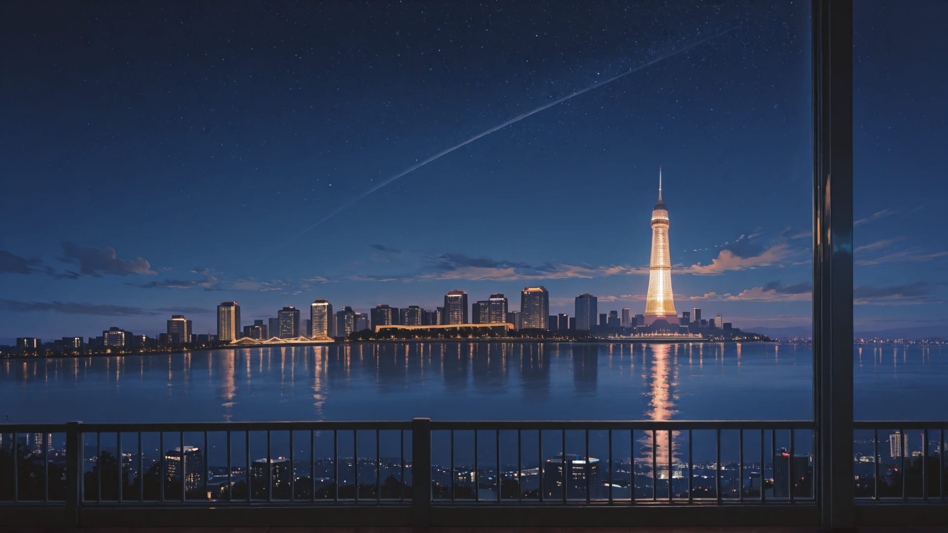 Brown Night Sky USA smartphone wallpaper free download, vertical 16:9 format, Brown, Night, Sky, Summer 001