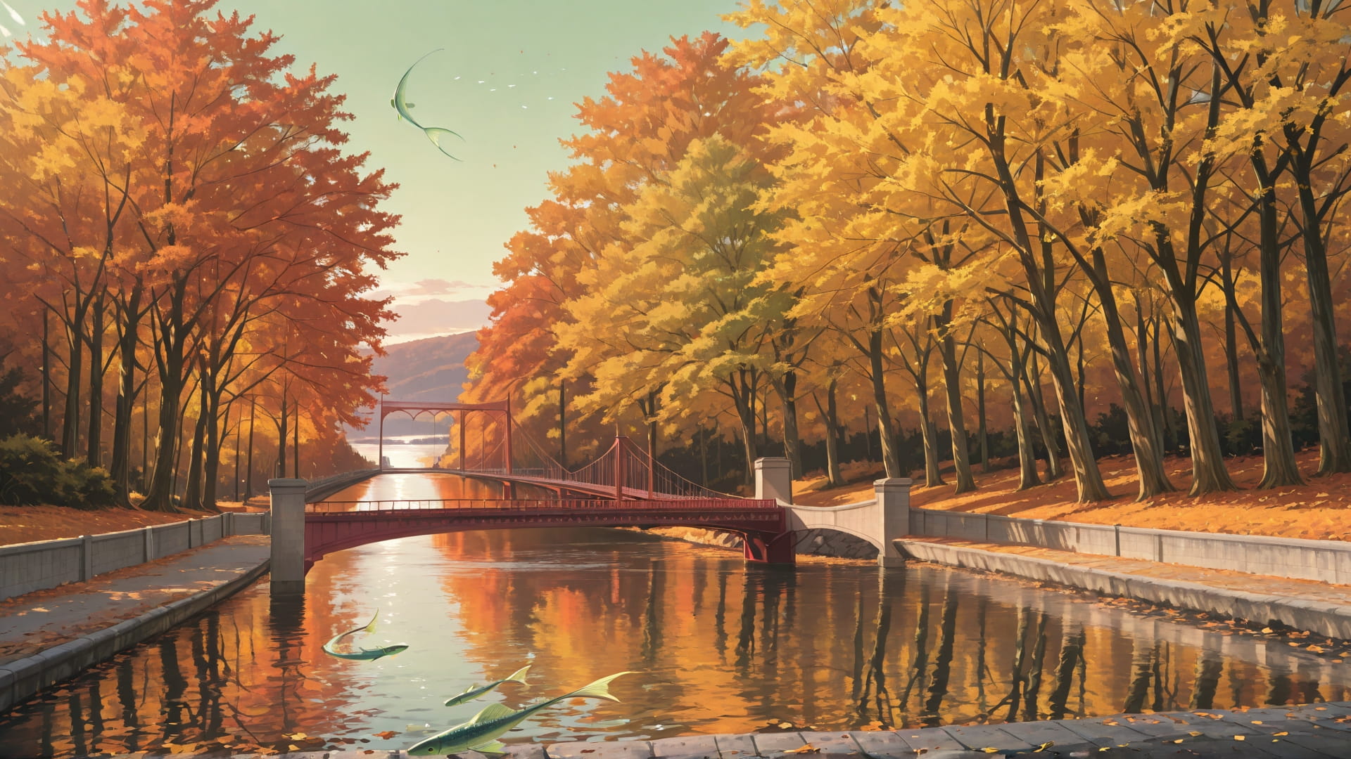 Green Afternoon Sea USA smartphone wallpaper free download, vertical 16:9 format, Green, Afternoon, Sea, Autumn