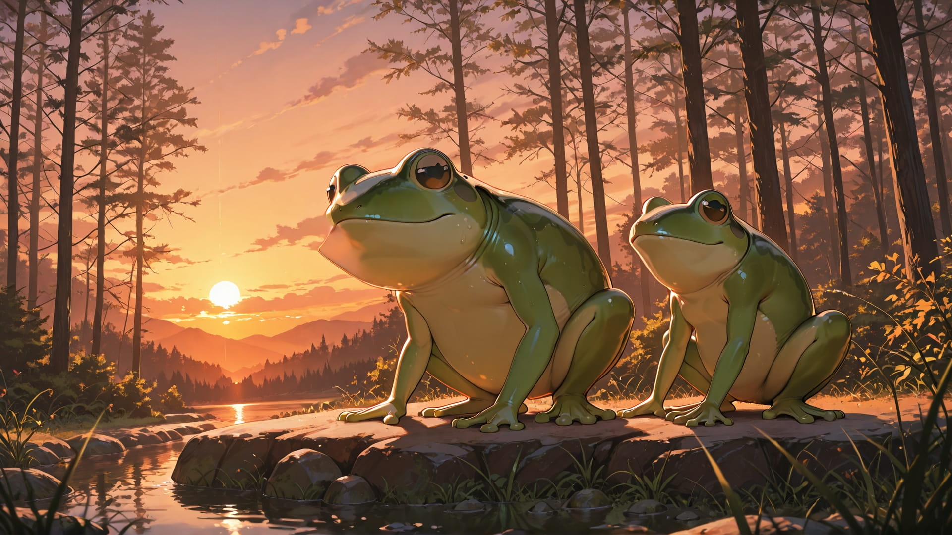 Orange Sunset Nature USA smartphone wallpaper free download, vertical 16:9 format, Orange, Sunset, Nature, Spring