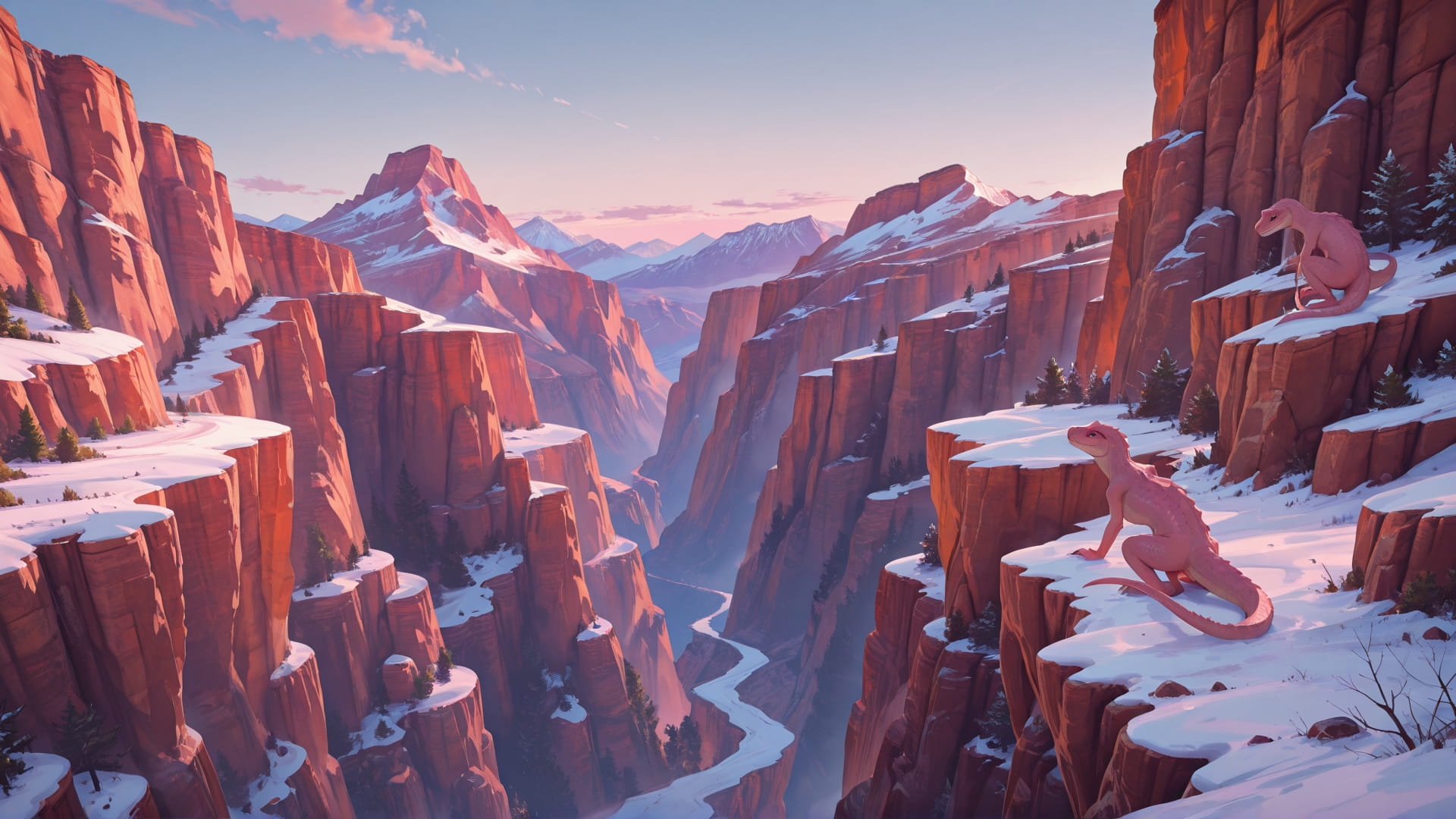 Pink Afternoon Mountain USA smartphone wallpaper free download, vertical 16:9 format, Pink, Afternoon, Mountain, Winter