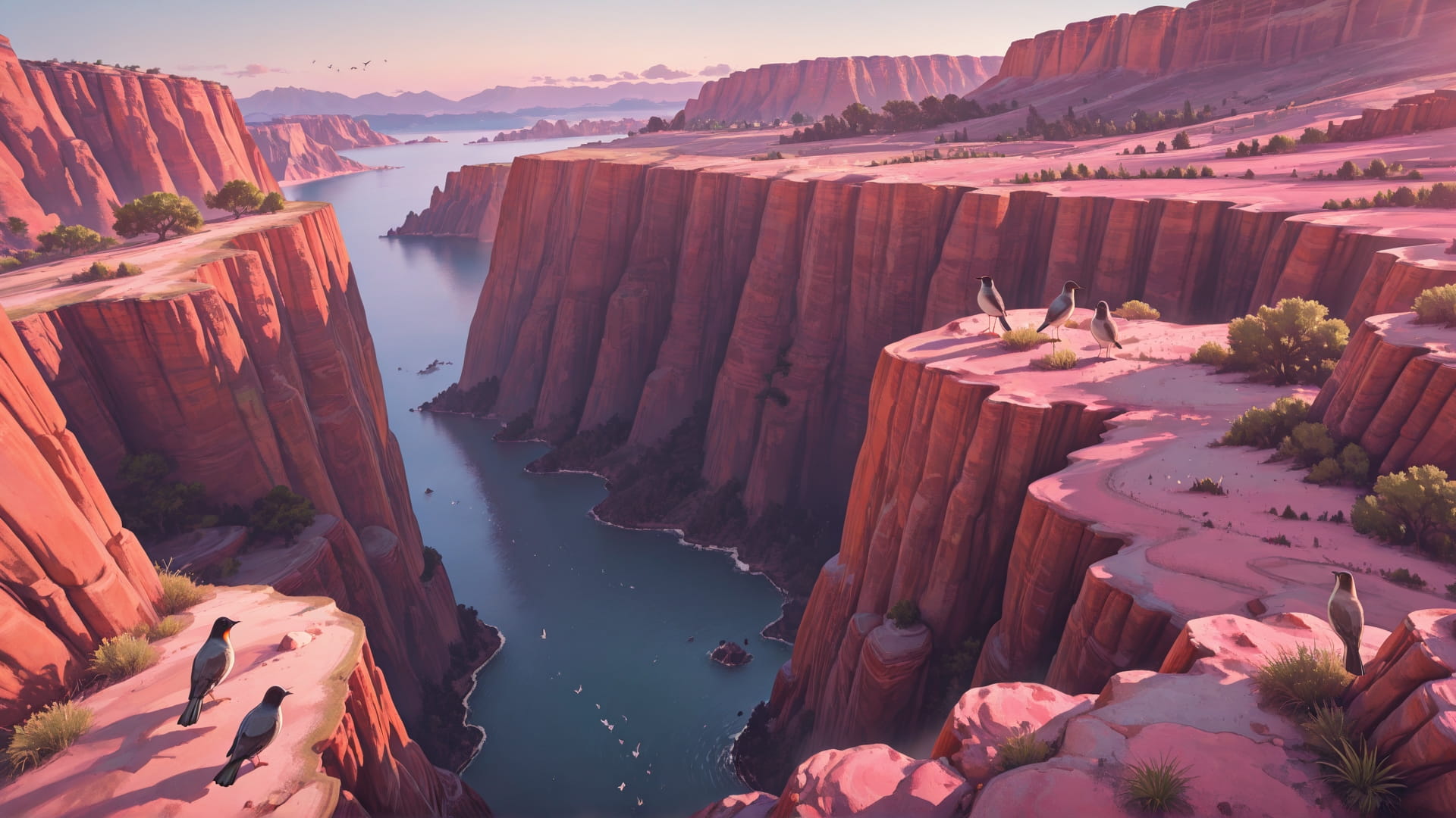 Pink Afternoon Sea USA smartphone wallpaper free download, vertical 16:9 format, Pink, Afternoon, Sea, Spring